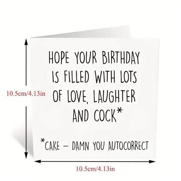 Birthday, Adult, Funny - 4.13" x 4.13" - Picture 3 of 4